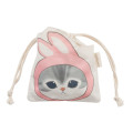 Japan Mofusand Die-cut Drawstring Bag - Rabbit Cat - 6