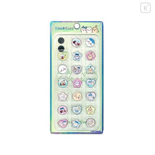Japan Chiikawa KiraCoro Glass Bead Sticker - Chiikawa & Hachiware & Usagi - 3