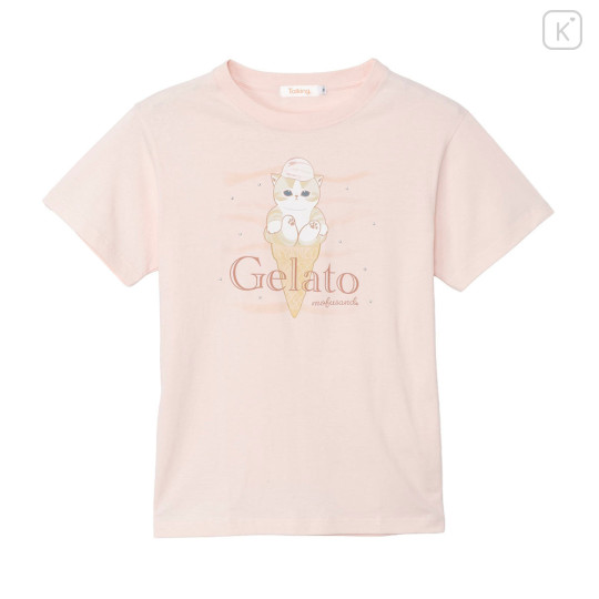 Japan Mofusand T-shirt (XL) - Gelato Cat Pale Pink - 1