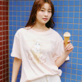 Japan Mofusand T-shirt (M) - Gelato Cat Pale Pink - 2