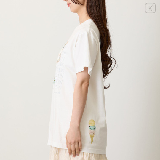 Japan Mofusand T-shirt (L) - Ice Cream Cat White - 7