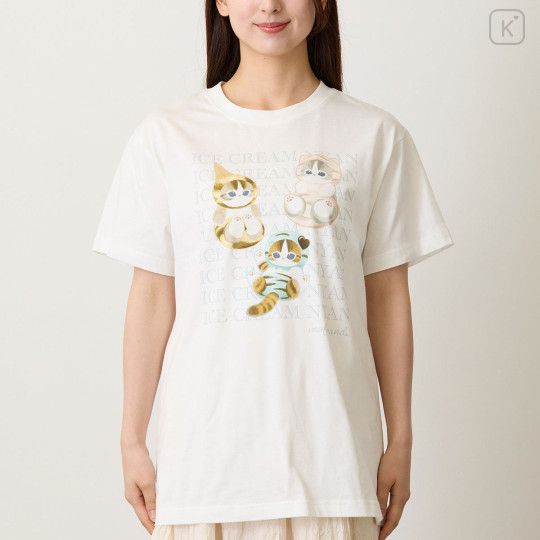 Japan Mofusand T-shirt (XL) - Ice Cream Cat White - 6