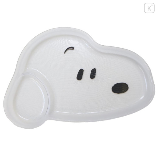 Japan Peanuts Die-cut Plastic Plate - Snoopy : Clear Face White - 1