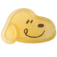 Japan Peanuts Die-cut Plastic Plate - Snoopy : Clear Face Yellow