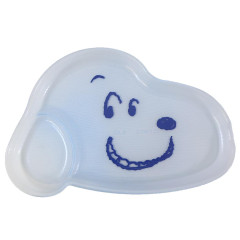 Japan Peanuts Die-cut Plastic Plate - Snoopy : Clear Face Blue