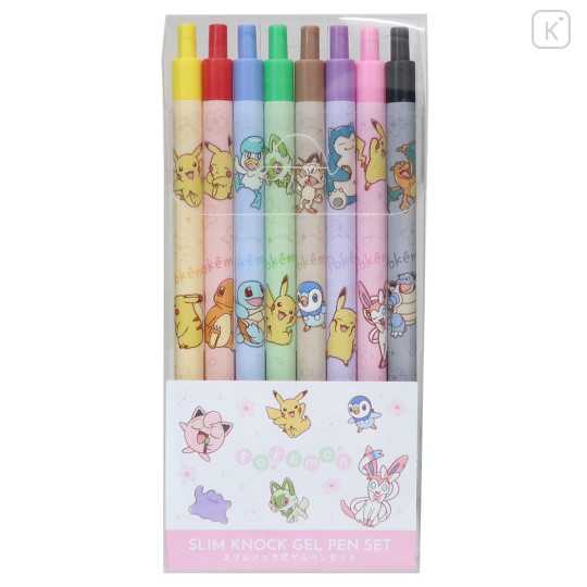 Japan Pokemon Color Gel Pen 8 Color Knock Set - Pocket Monster : 2026 - 1