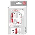 Japan Disney Nail Tips - Baymax : Heart Red White - 1