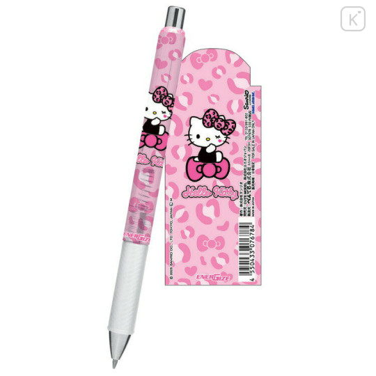 Japan Sanrio EnerGize Mechanical Pencil - Hello Kitty : Big Ribbon Leopard Pink - 2