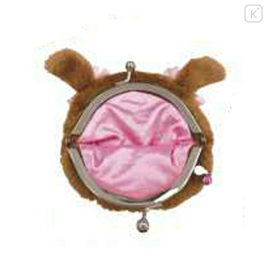Japan Monchhichi Mini Gamaguchi Clasp Pouch Coin Purse - Bebichhichi-chan : Face Smile - 2