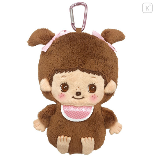 Japan Monchhichi Mascot Holder Mini Plush Pouch - Bebichhichi-chan - 1