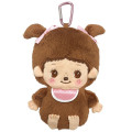 Japan Monchhichi Mascot Holder Mini Plush Pouch - Bebichhichi-chan - 1