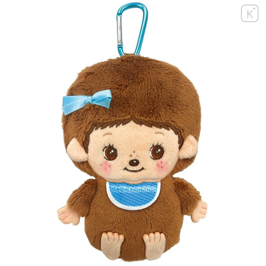 Japan Monchhichi Mascot Holder Mini Plush Pouch - Bebichhichi-kun - 1