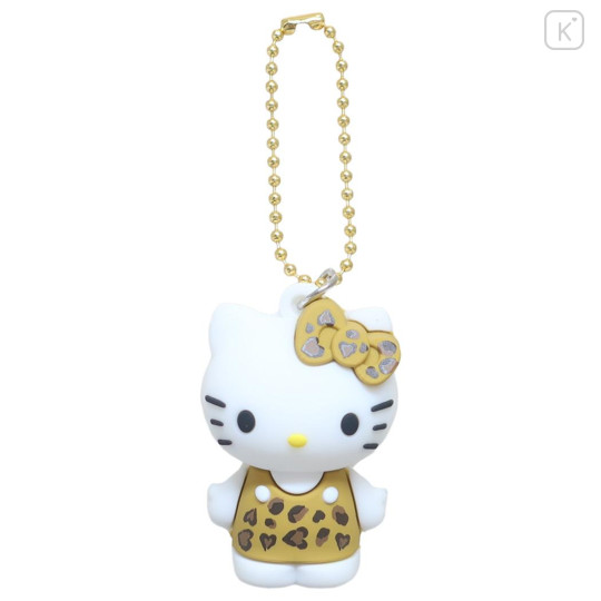 Japan Sanrio PVC Mascot Keychain - Hello Kitty : Leopard Brown - 1