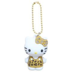 Japan Sanrio PVC Mascot Keychain - Hello Kitty : Leopard Brown