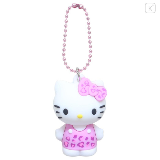 Japan Sanrio PVC Mascot Keychain - Hello Kitty : Leopard Pink - 1