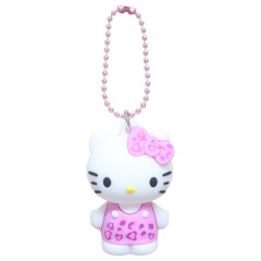 Japan Sanrio PVC Mascot Keychain - Hello Kitty : Leopard Pink