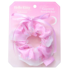 Japan Sanrio Ribbon Layered Scrunchie - Hello Kitty : Ballet Core