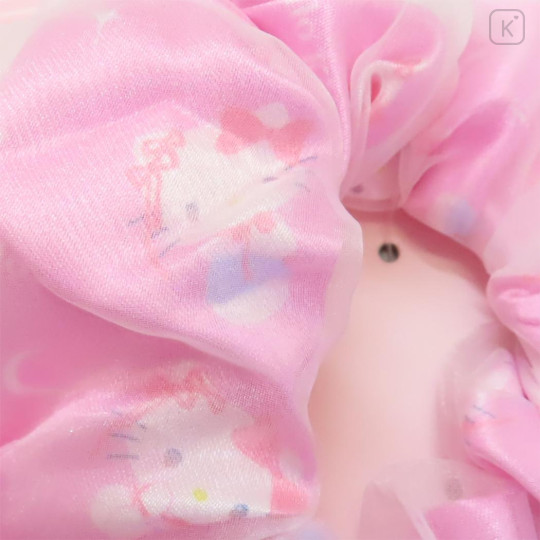Japan Sanrio Ribbon Layered Scrunchie - Hello Kitty : Ballet Core - 2