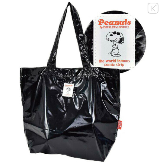 Japan Peanuts Tote Bag - Snoopy : Metallic Black - 1