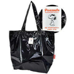 Japan Peanuts Tote Bag - Snoopy : Metallic Black