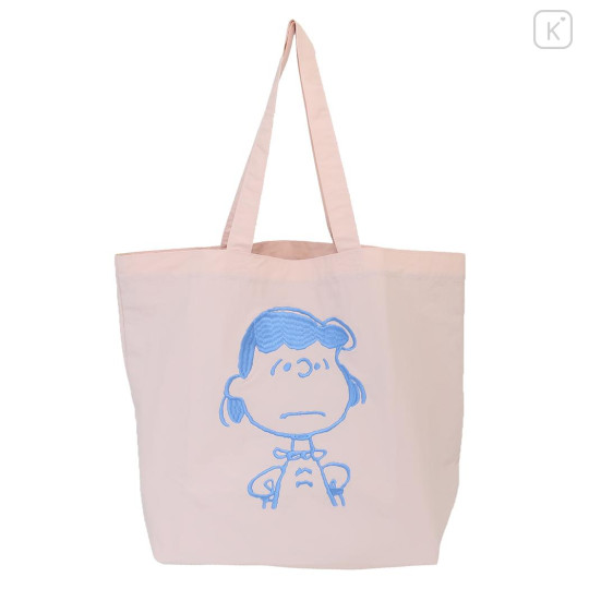 Japan Peanuts Embroidery Tote Bag - Lucy : Pink - 1