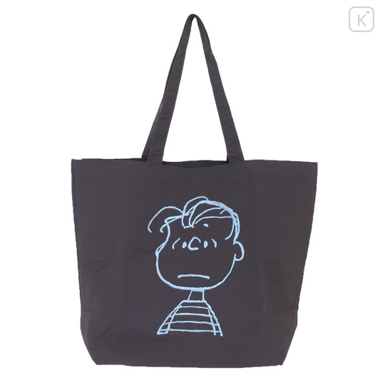 Japan Peanuts Embroidery Tote Bag - Linus : Dark Gray - 1
