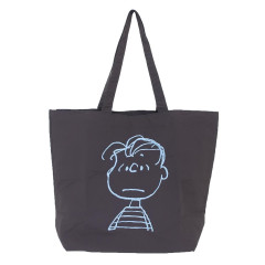 Japan Peanuts Embroidery Tote Bag - Linus : Dark Gray