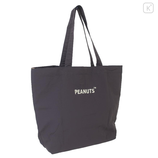 Japan Peanuts Embroidery Tote Bag - Linus : Dark Gray - 2
