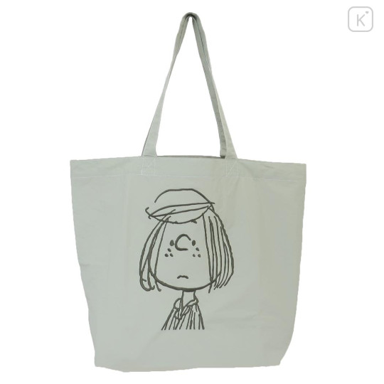 Japan Peanuts Embroidery Tote Bag - Peppermint Patty : Green - 1