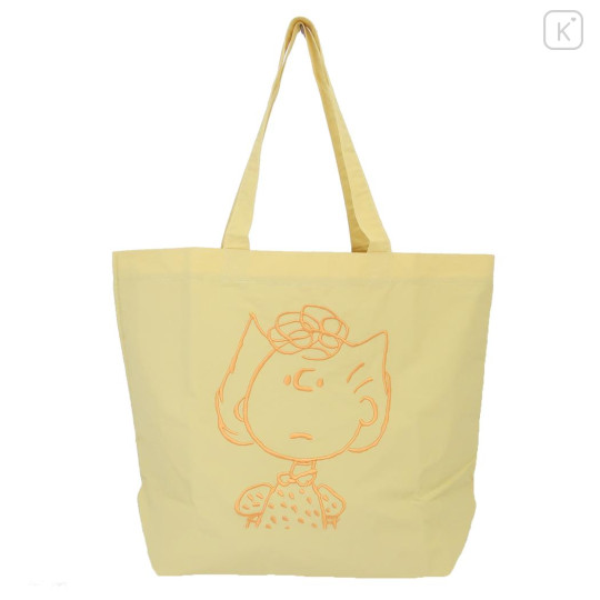 Japan Peanuts Embroidery Tote Bag - Sally : Yellow - 1