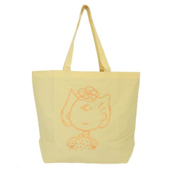 Japan Peanuts Embroidery Tote Bag - Sally : Yellow