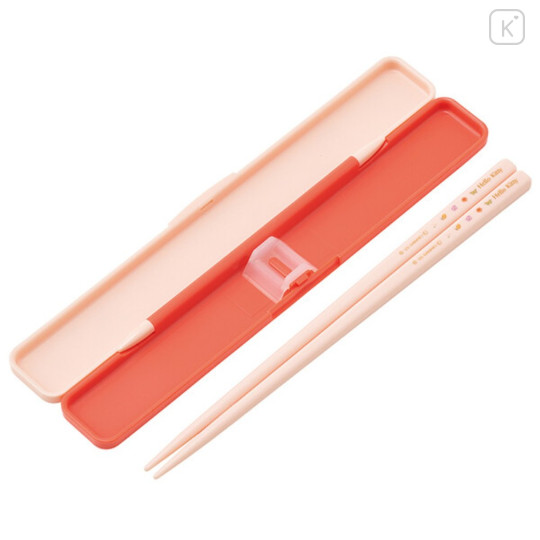 Japan Sanrio Chopsticks 18cm with Case - Hello Kitty : Watercolor Floral - 2