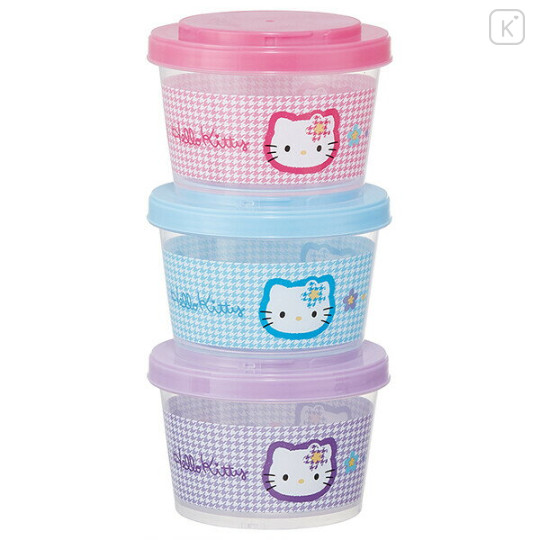 Japan Sanrio Joint Type Food Storage Container Set - Hello Kitty : Kaohana - 2