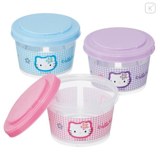 Japan Sanrio Joint Type Food Storage Container Set - Hello Kitty : Kaohana - 4