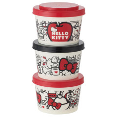 Japan Sanrio Joint Type Food Storage Container Set - Hello Kitty : Red