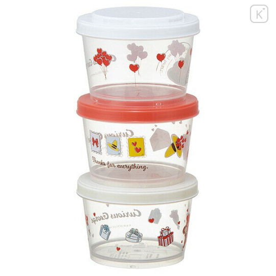 Japan Curious George Joint Type Food Storage Container Set - 3