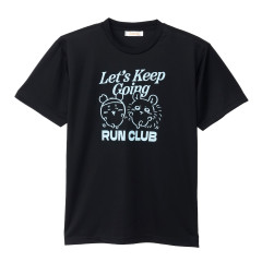 Japan Chiikawa Dry T-shirt (M) - Furuhonya Kani-chan & Momonga : Let's Keep Going Run Club