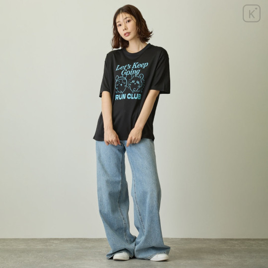 Japan Chiikawa Dry T-shirt (M) - Furuhonya Kani-chan & Momonga : Let's Keep Going Run Club - 6