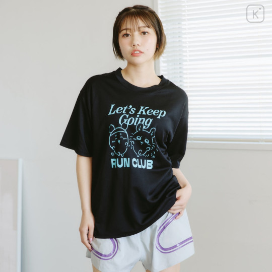 Japan Chiikawa Dry T-shirt (L) - Furuhonya Kani-chan & Momonga : Let's Keep Going Run Club - 2