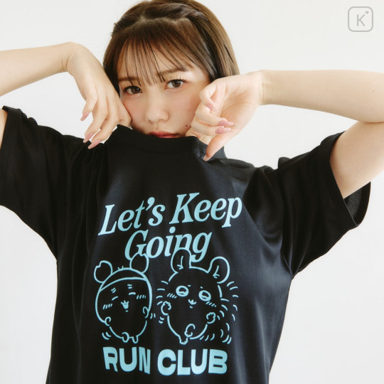 Japan Chiikawa Dry T-shirt (L) - Furuhonya Kani-chan & Momonga : Let's Keep Going Run Club - 4