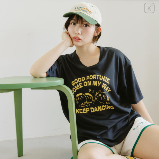 Japan Chiikawa Dry T-shirt (XL) - Kurimanju & Shisa : Good Fortune Come on my way Keep Dancing - 3