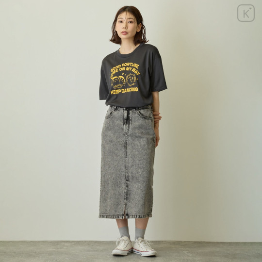 Japan Chiikawa Dry T-shirt (L) - Kurimanju & Shisa : Good Fortune Come on my way Keep Dancing - 8
