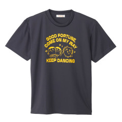 Japan Chiikawa Dry T-shirt (M) - Kurimanju & Shisa : Good Fortune Come on my way Keep Dancing