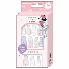 Japan Disney Nail Tips - Minnie : Pink Blue