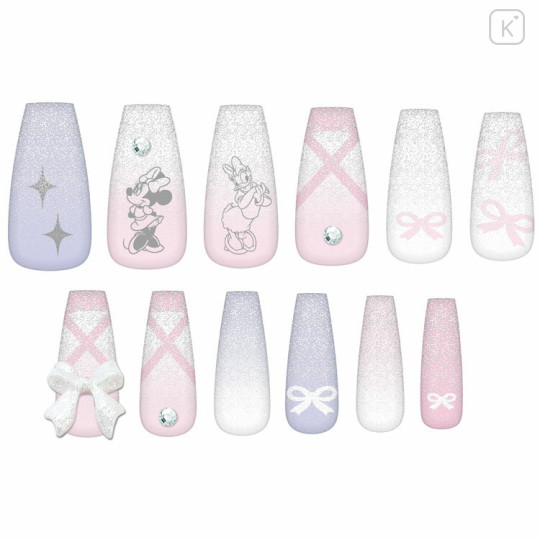 Japan Disney Nail Tips - Minnie : Pink Blue - 2