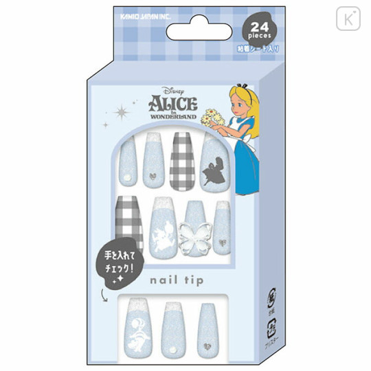 Japan Disney Nail Tips - Alice in Wonderland : Blue - 1