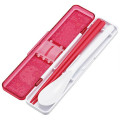Japan Sanrio Chopsticks 18cm & Spoon with Case - Hello Kitty : School - 3