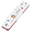 Japan Sanrio Chopsticks 18cm & Spoon with Case - Hello Kitty : Summer - 2