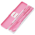 Japan Sanrio Chopsticks 18cm & Spoon with Case - Hello Kitty : Kaohana - 3