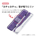 Japan Sanrio Chopsticks 18cm & Spoon with Case - Kuromi : School - 3